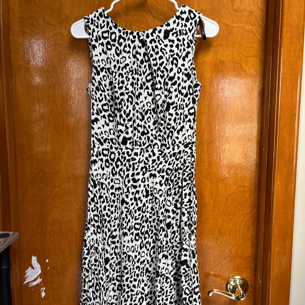 AB Studio Black and White Animal Print Dress